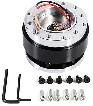Volante Ek - Volante Calice Volante Sganc Adattatore Per A Sgancio Rapido Per Volante A Sfera Con Bullone A 6 Fori Universale Kit A Scatto Nero