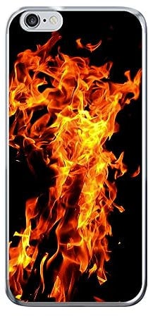König Design Handyhülle Kompatibel mit Apple iPhone 6 / iPhone 6s Hülle TPU Eckenschutz Stoßfest Dünn Kratzfest Schutzhülle - Feuer