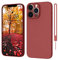 ORDA für iPhone 13 Pro Hülle Silikon Case, Handyhülle für iPhone 13 Pro Ultra Dünn Slim mit Microfiber, Kratzfeste Rundumschutz Case Schutzhülle Hülle für iPhone 13 Pro 6.1'' Rot