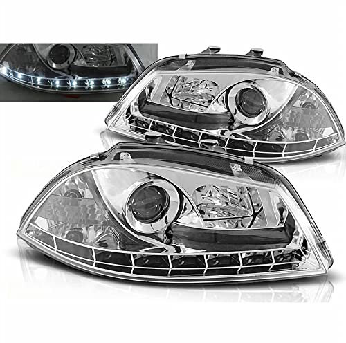 Led Scheinwerfer Set in chrom für Seat Ibiza 6L 04.02-2008