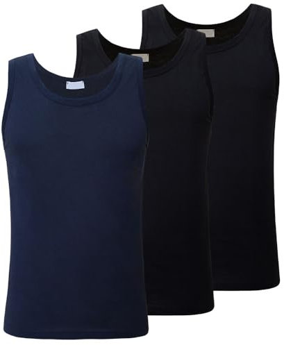 Liabel Canotta Uomo 100% Cotone, Art. 4428 Pacco da 3, Assortito L