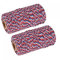 sourcing map Ficelle d'emballage en coton 100 m rouge, bleu et blanc pour emballage cadeau, ficelle de Noël, lot de 2