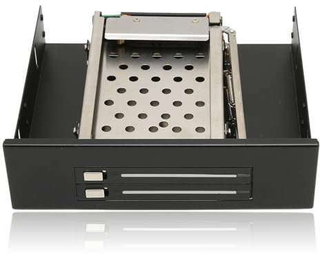 Dpofirs SSD HDD Interno SATA Rack Cage Per 2,5 SDD, HDD, Hard Drive Enclosure Supporta SATA I/II, 6Gbps Dual Bay SATA II Mobile Rack Cage Per Win, OS X