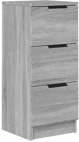 vidaXL Sideboard Schubladen Schubladenschrank Kommode Anrichte Schrank Beistellschrank Mehrzweckschrank Grau Sonoma 30x30x70cm Holzwerkstoff