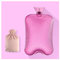 Groß Wärmflasche mit Weichem Bezug 3L PVC BPA Frei Bettflasche für Wärmehaltung Schmerzlinderung Schmerzen lindern, Warmes Geschenk für Babys Kinder Erwachsene, Crystal Rose