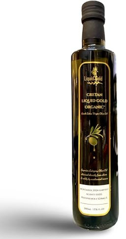 Liquid Gold ™ | NOVEMBER 2024 HARVEST | ORGANIC GREEK EXTRA VIRGIN OLIVE OIL | COLD PRESSED | COLD EXTRACTED | VERY LOW ACIDITY | HIGH POLYPHENOLS | 500ML | SOIL ASSOCIATION CERTIFIED