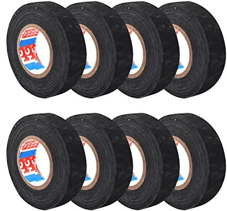 Regerly Auto Kabelbaum Filzband, Isolierband Schwarz Gewebeband Klebeband Kabelbaum Stoffauto Klebeband Schwarz Selbstklebend Auto Isolierband Gewebeband Elektrisches Klebeband (4, 4)