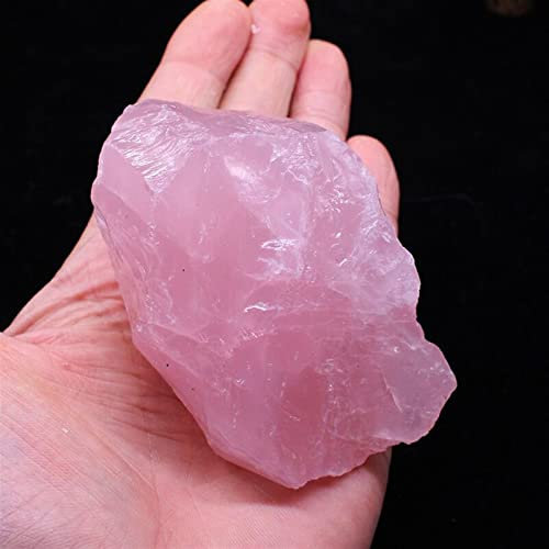 AROONS 1pc natürlichen Labradorit Stein raue Probe Mondstein Kristall Stein Handwerk schmücken Steine Rohe Steine und Mineralien (Color : Rose Quartz Stone, Size : 25-30g)