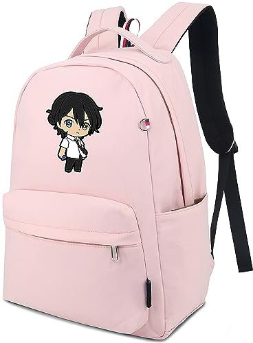Roffatide Anime Sommer Zeit Rendering Rucksack für Frauen Mann Ajiro Shinpei Gedruckt Laptop Rucksack Leichtes Nylon Daypack Travel Backpack Pink