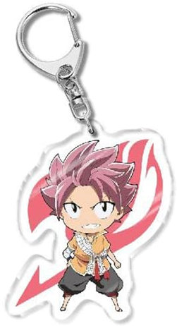 Fairy Tail Schlüsselanhänger Anime Natsu und Lucy Cute Cartoon Acryl Schlüsselanhänger Tasche Zubehör Schlüsselanhänger Ornament Geschenk