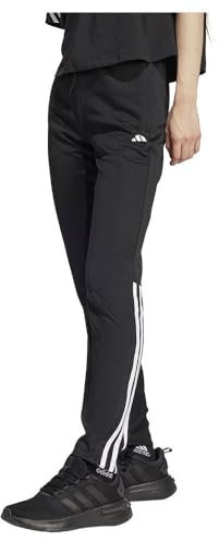 adidas Damen Sereno AEROREADY Cut 3-Stripes Slim Tapered Pants, Black/White, S