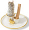 BEYLAB 4 in 1 Incense Burner Holder moon, Palo Santo Holder, Sage Holder for Burning, Incense Holder for Sticks, Smudge bowl, 5.9 inches Ceramic Ash Catcher Tray for Meditation Yoga Room (moon)