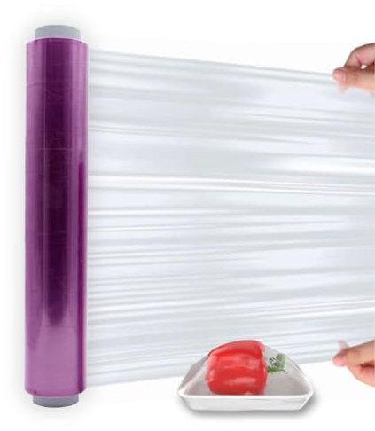 Papel Film Transparente alimentario Industrial - Rollos de Plastico Profesional para Cocina, Industria o Film Tattoo - 1 Bobina de 30x300 metros Resistente (1 Rollo)