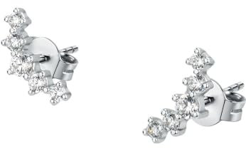 CHRIST Damen-Ohrstecker 925er Silber, recycelt Zirkonia One Size 89075921