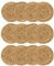 Intirilife 12x Platzset aus Seegras - Wasserhyazinthe -30 cm Rund - abwischbare Tischuntersetzer in Natur, hitzebeständig, rutschfest, geflochtene Platzdeckchen