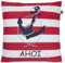 SCHIETWETTER Accessoire Kissenbezug AHOI 50x50cm, Kissenhülle, Zierkissen, Dekokissen, gestreift, Anker, maritim rot OS