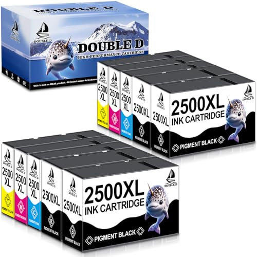 DOUBLE D PGI-2500XL für Canon Maxify MB5150 Patronen Kompatibel mit Maxify iB4050 iB4150 MB5050 MB5155 MB5300 MB5350 MB5400 MB5450 MB5455 (10er Pack)