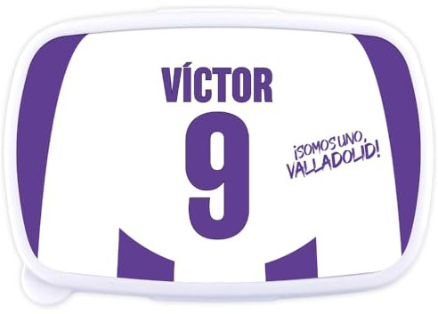 Fiambrera Merienda Sandwichera Futbol Personalizada Nombre y Número Regalo Niños (VALLADOLID)