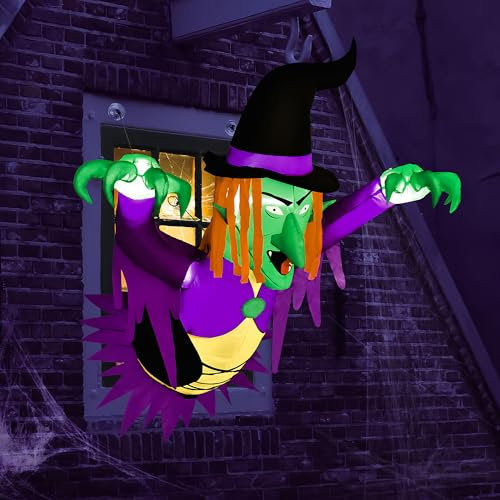 Halloween-Hexen-Fensterdekoration, aufblasbar, 90 cm