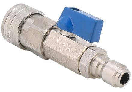 Baoblaze High Pressure Washer Ball Valve Kit 3/8 or 1/4 Water Pipe Coupler Stainless Steel Pressure Washer Fittings for Siding Patio, 3 8in
