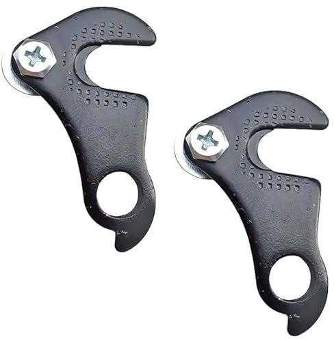 Buaak 2 Stück Fahrrad Schaltauge, Schaltauge Kompatibel mit Shimano, MTB Schaltauge Mech Schaltwerk, für Fahrräder ohne eingebauten Mech-Aufhänger, Schwarz