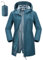 Outdoor Ventures Women's Rain Jacket Waterproof Packable Rain Coat Long Lightweight Packaway Windbreaker Breathable Running Golf Cycling Jacket with Hood Ceramic Blue M/UK12