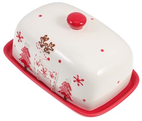 OFFSCH Keramik-butterdose Mit Deckel Rechteckiger Käsekasten Butterteller Für Küche Butteraufbewahrungsbehälter Passend Für Jeden Esstisch