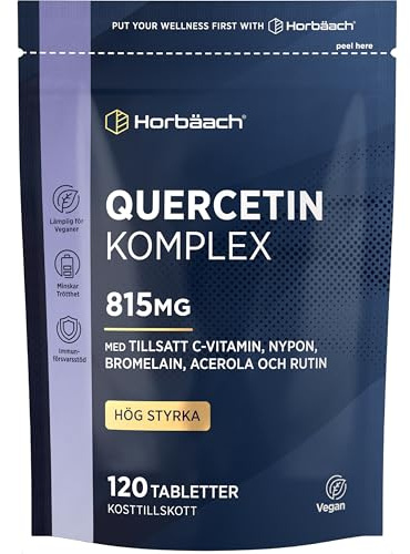 Quercetine Complex | 120 Gélules Vegan | Complément Alimentaire Avec Quercétine Bromelaine Vitamine C | Dose Èlevée | Quercetin Bromelain Vitamin C | par Horbaach