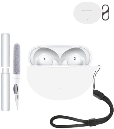 Silicone Protective Case for OnePlus Nord Buds 3 Pro Earbuds - Durable and Eco-Friendly Bluetooth Earphone Cover with Precise Holes and Charging Compatibility - Shock-proof, Comfortable Touch,White