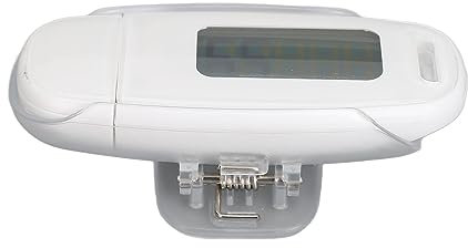 Tbest Schrittzähler Großer LCD -Bildschirm USB Wiederaufladbar Genaue Tragbare Leichte Schrittzähler mit Lanyard Frauen Männer (White)
