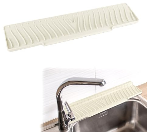 xiruiubao Silikon Abtropfmatte Schmal Barmatte,Umklappbar Abtropfmatte Geschirr,rutschfest Abtropfmatte Spüle Klein,SpüLmatte für Spülbecken für Küche und Bad,45x10cm