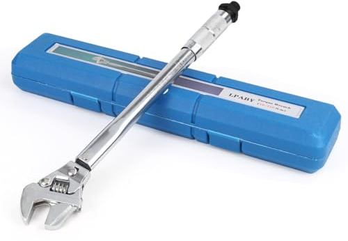 Adjustable Torque Wrench 19 to 110 Nm 43mm Open End Torque Wrench Spanner for HVAC, Car Repair, Bicycle Maintenance (Style 1)