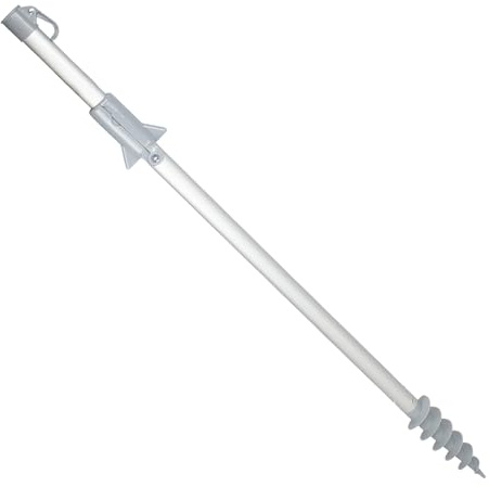 Pincho Soporte Sombrilla Playa Sombrilla Playa Aluminio, Ø32mm Umbrella Stand, Umbrella Base Tubo Ligero, Palo Mango Plegable - Anclaje Arena Hélice 97 cm, Uso Fácil