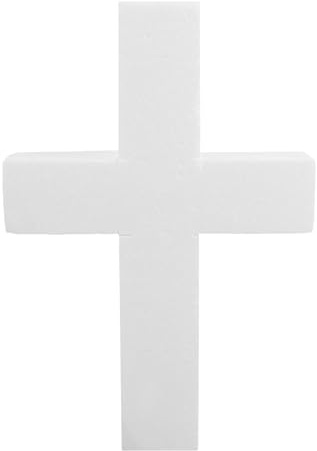 Gadpiparty Unfertiges Styropor Kreuz 30x15x5cm Selbstgemacht Bastelkreuz für Heilige Kommunion Weihnachtsdekoration und Blumenarrangements