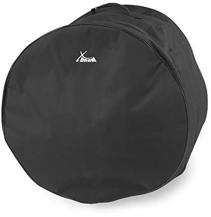 XDrum Classic Drumbag, Schlagzeugtasche für Bass Drum Größe 22x18 (Durchmesser: 22, Tiefe: 18, wasserabweisend, Innenpolsterung, stabiler Tragegriff) Schwarz