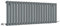 Milano Aruba Anthracite Horizontal Single Oval Panel Radiator - 400mm x 1180mm
