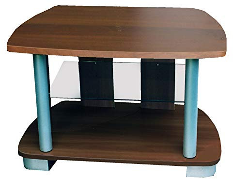 Chariot TV Grèce, couleur noyer foncé, L 82 cm x P 50 cm x H 55 cm