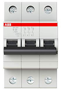 ABB SH203-B20 - Interruttore miniaturizzato, 3 poli, 20 Amp (ABB2CDS213001R0205)