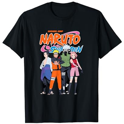 Naruto Shippuden Team 7 with Naruto Logo Anime T-Shirt