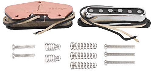 Keenso Telecaster Pickups Alnico 5 Noiseless Vintage Pickup Outil de réglage d'instruments Musique à l'ancienne-Telecaster Set