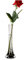 CIEEIN CIEHT Vase Vase en Verre La décoration Arrangement de Fleurs Bar Salon Réception de Mariage Gris fumée 25cm de Hauteur