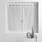 Douceur d'Intérieur, Olympia - Coppia di tende con passanti, 2 x 60 x 90 cm, colore: bianco, velo sabbiato ricamato