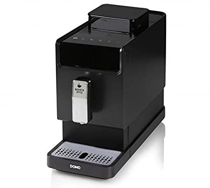 Domo Cafetera automática con molinillo – Cafetera italiana para espresso, Lungo, Americano, té, etc.
