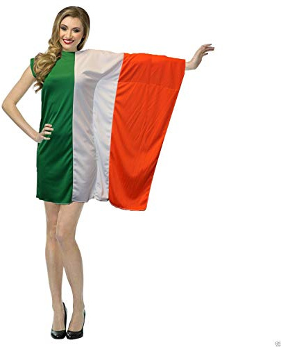 Patriotic Sports Supporters Country National Flag Dress Fancy Dress [Ireland S-M]
