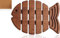 Woodpeckers London Wooden Trivets for Kitchen Worktops | 21x18 cm Tea Pot Coasters | Animal Design Table Protector Heat Resistant Trivets for Hot Pans, Hot Pot (Fish)