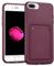 CoolGadget Card Case für iPhone 7 Plus/iPhone 8 Plus, TPU Schutzhülle mit Kartenfach und erhöhtem Kantenschutz, Lila