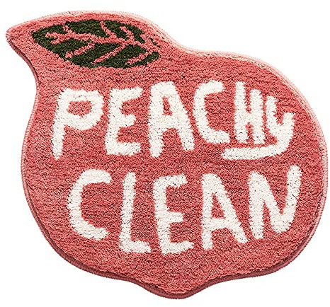 SagaSave Pfirsich Badematte, Peachy Coral Pink Waschbare rutschfeste Fußmatte, Absorbierende Badewanne Teppich für Badezimmer Schlafzimmer Küche Wohnzimmer
