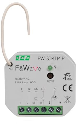 Funk-Rollladensteuerung 230V für Box fi60 100-265V AC/DC Multifunktions-Unterputz FW-STR1P-P f&f 5902431670959
