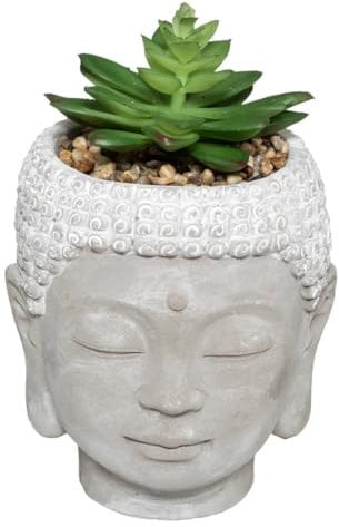 Künstliche Pflanze Buddha in Zement H 13,5