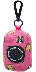 DUKIER - Distributeur de sacs pour excréments de chien, porte-sacs en tissu, accessoire pour animaux, avec mousqueton, design DOGTELLA